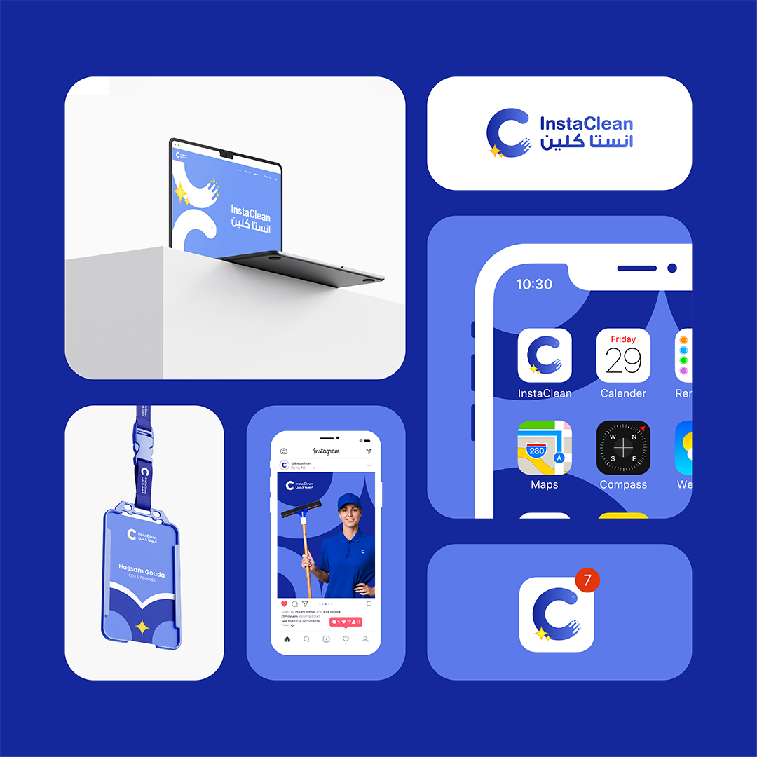 Instaclean房屋清潔服務(wù)公司logo設(shè)計(jì)vi形象設(shè)計(jì),淡紫蘭清爽扁平風(fēng)格 Instaclean房屋清潔服務(wù)公司logo設(shè)計(jì)vi形象設(shè)計(jì),淡紫蘭清爽扁平風(fēng)格