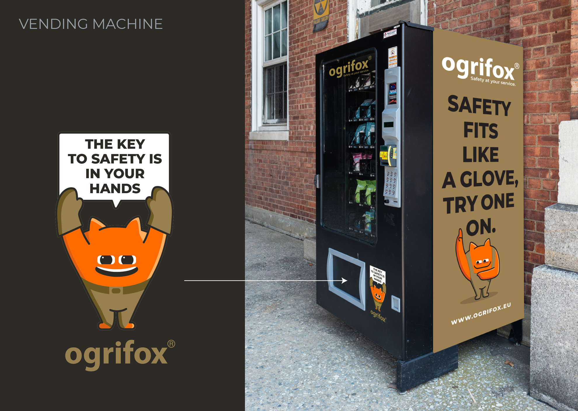 Ogrifox 安全防護服工作服服飾“狐貍巨人”品牌卡通吉祥物設計 Ogrifox 安全防護服工作服服飾“狐貍巨人”品牌卡通吉祥物設計