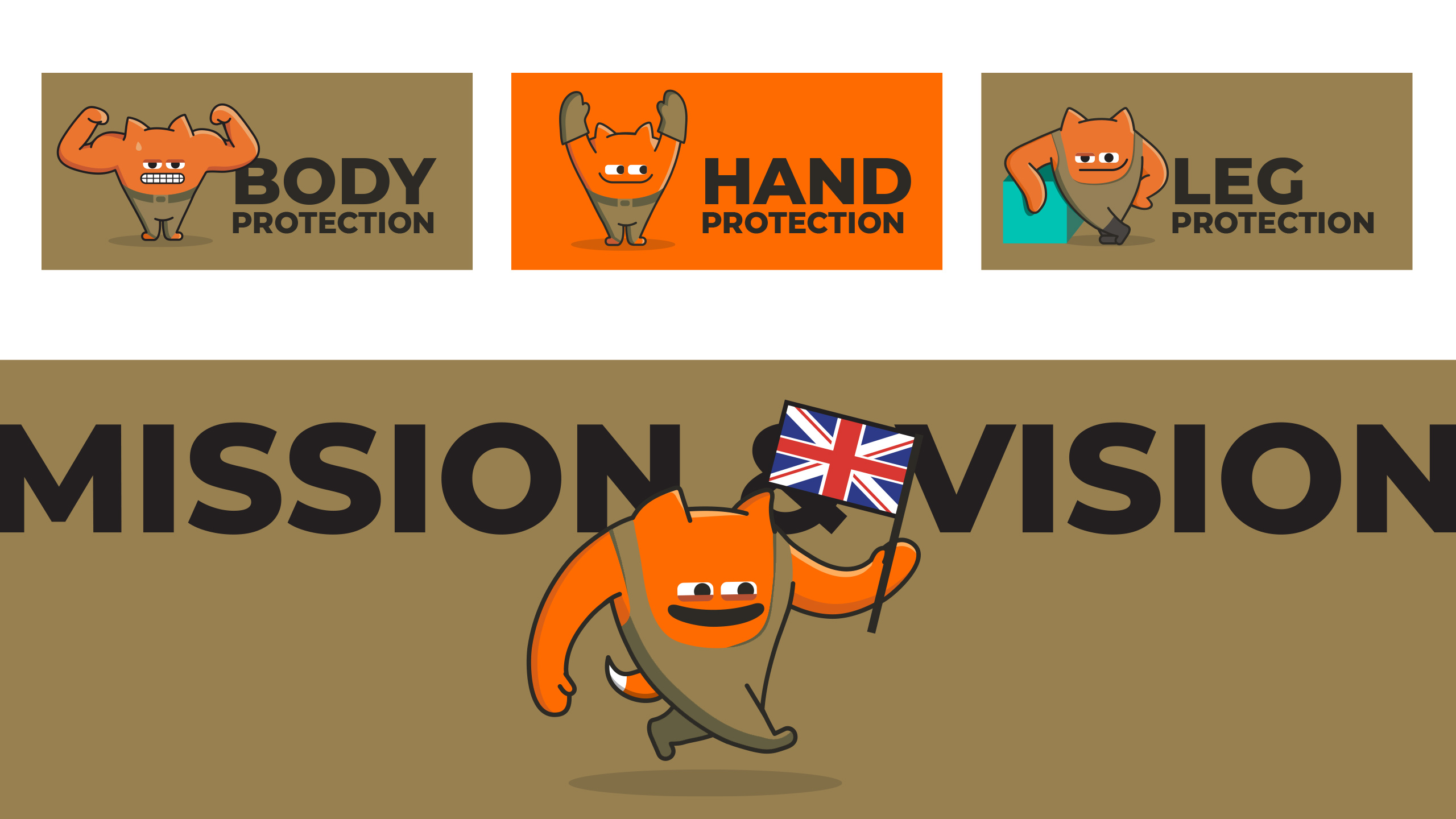 Ogrifox 安全防護服手套帽子工具工作服服飾“狐貍巨人”品牌卡通吉祥物設計及物料應用 Ogrifox 安全防護服手套帽子工具工作服服飾“狐貍巨人”品牌卡通吉祥物設計及物料應用