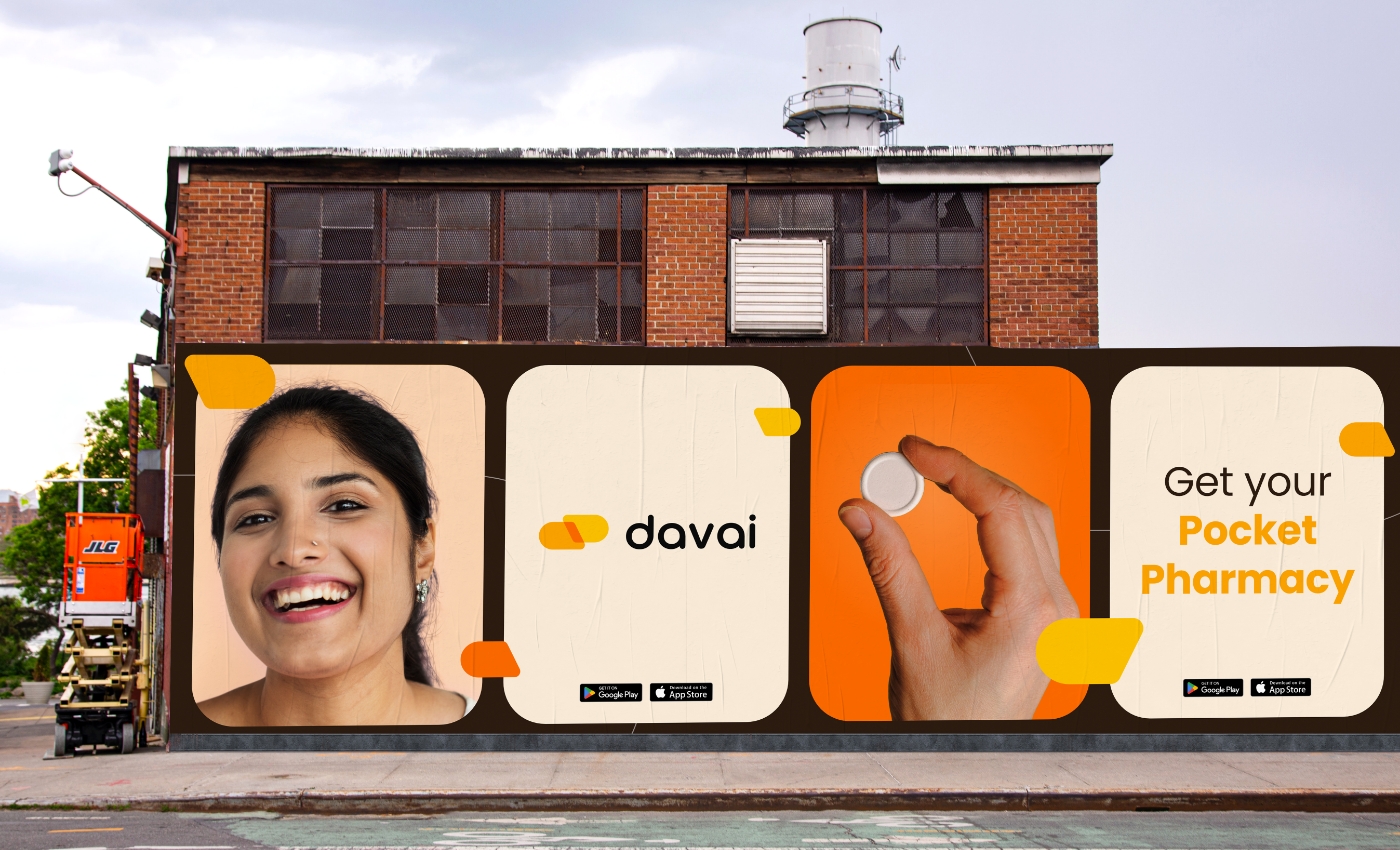 B2B制藥Davai平臺logo設(shè)計vi設(shè)計，橙色醫(yī)藥膠囊風格