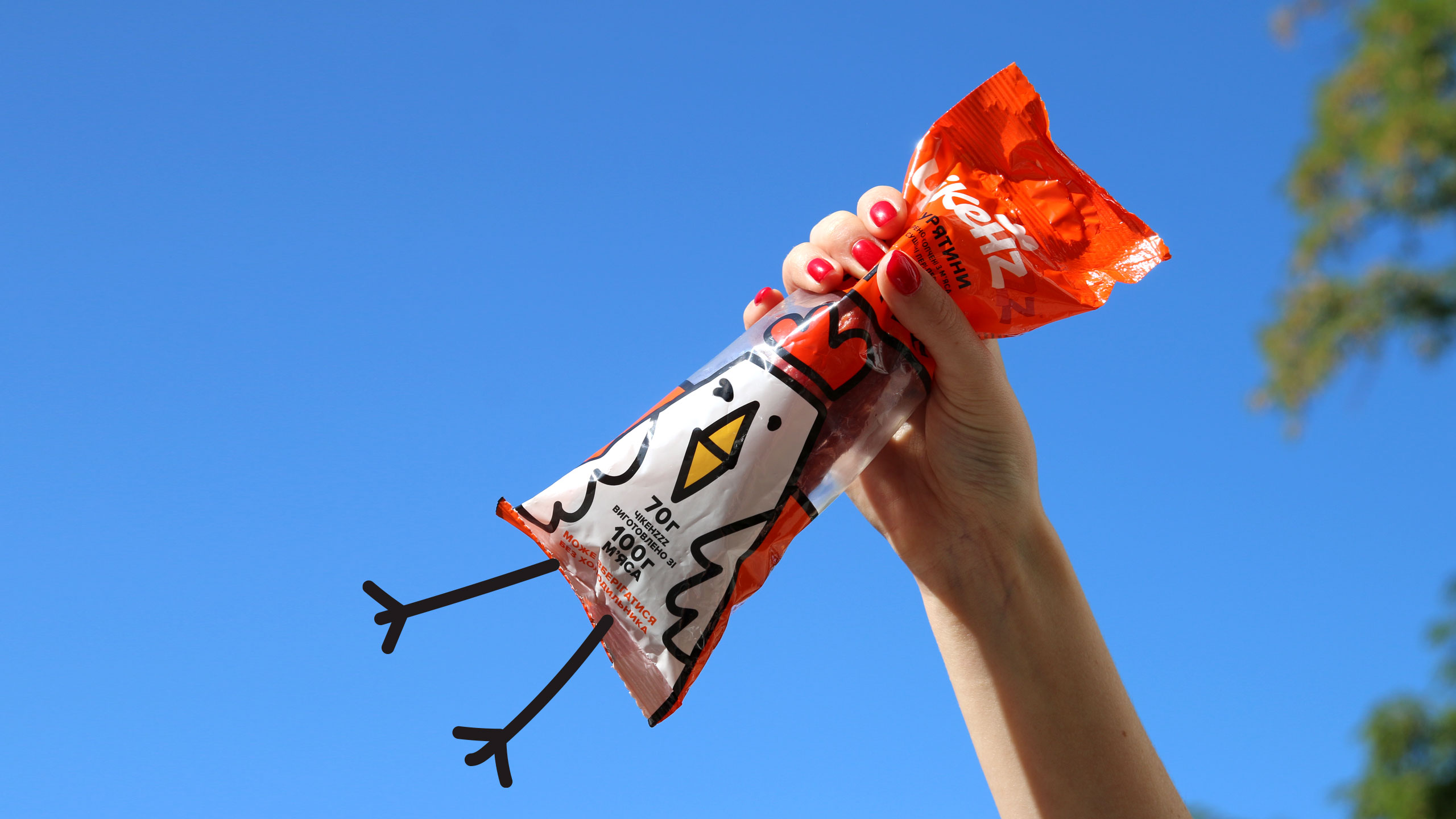 Chicken Kabanosi雞肉火腿腸即食零食包裝設計品牌起名與小雞吉祥物設計