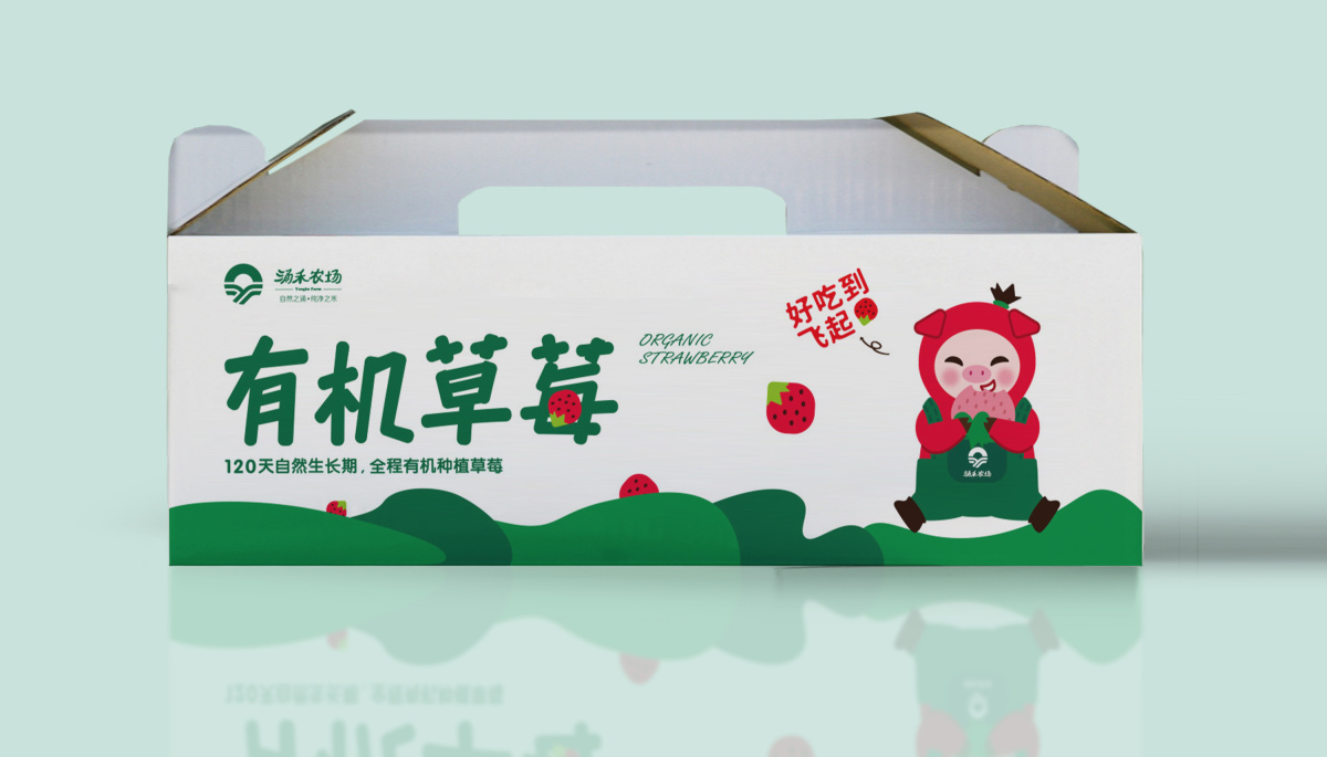 涌禾農(nóng)場有機(jī)草莓品牌全案策劃設(shè)計“草莓豬”IP吉祥物設(shè)計產(chǎn)品包裝設(shè)計