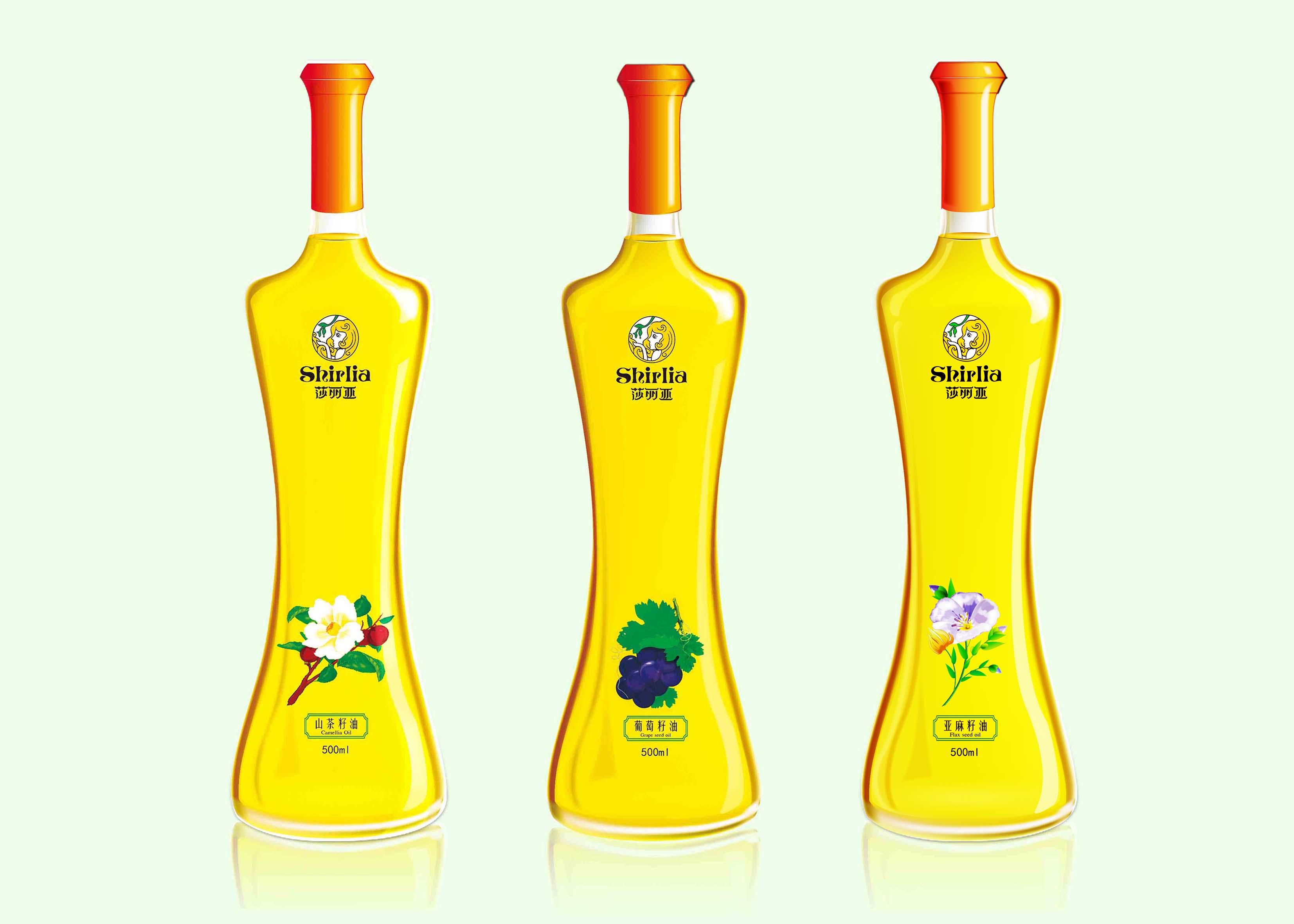 shirlia 莎麗亞食用油品牌策劃設(shè)計-logo設(shè)計包裝設(shè)計瓶型設(shè)計