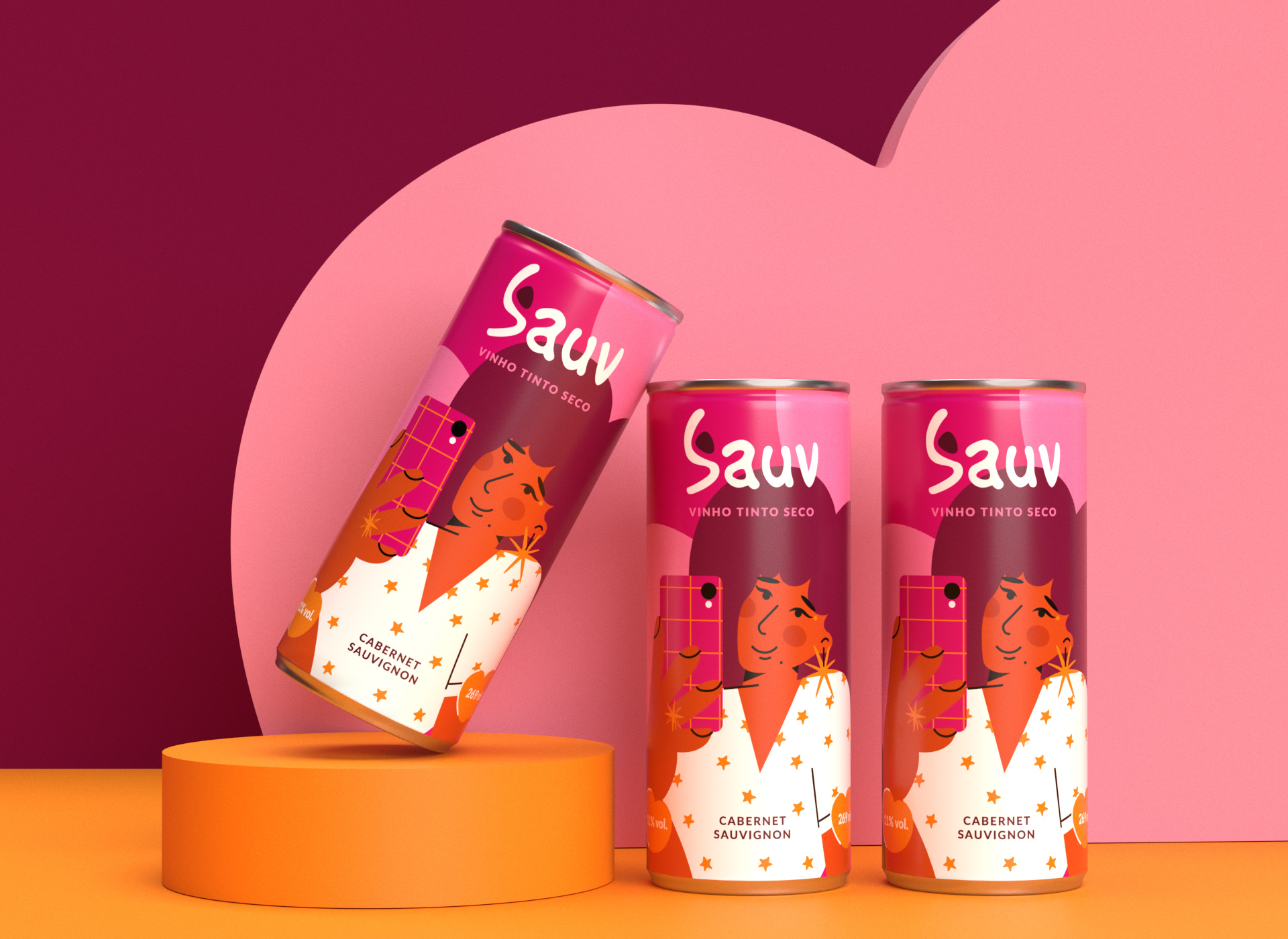 Sauv罐裝葡萄酒標(biāo)簽包裝設(shè)計和時尚人物插圖,開發(fā)年輕人更廣泛日常使用場景 Sauv罐裝葡萄酒標(biāo)簽包裝設(shè)計和時尚人物插圖,開發(fā)年輕人更廣泛日常使用場景