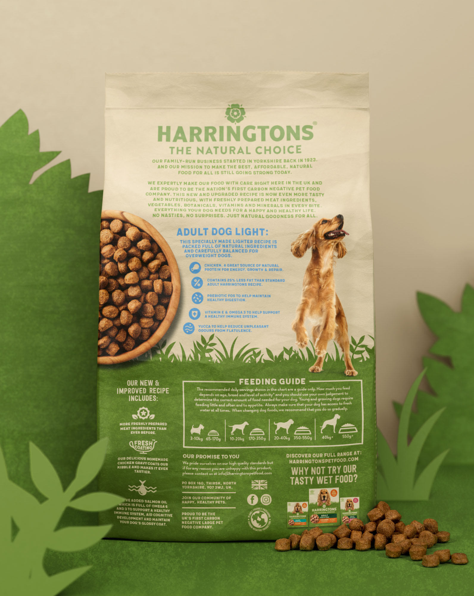 Harringtons哈靈頓貓糧狗糧寵物食品包裝設(shè)計，“草地動物”視覺貫穿所有包裝