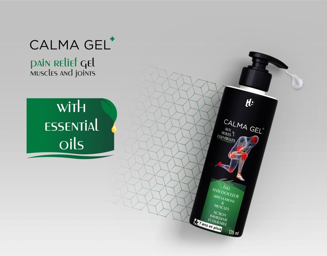CALMA GEL 緩解肌肉疼痛和關(guān)節(jié)靈活鈣鎂凝膠包裝設(shè)計(jì)