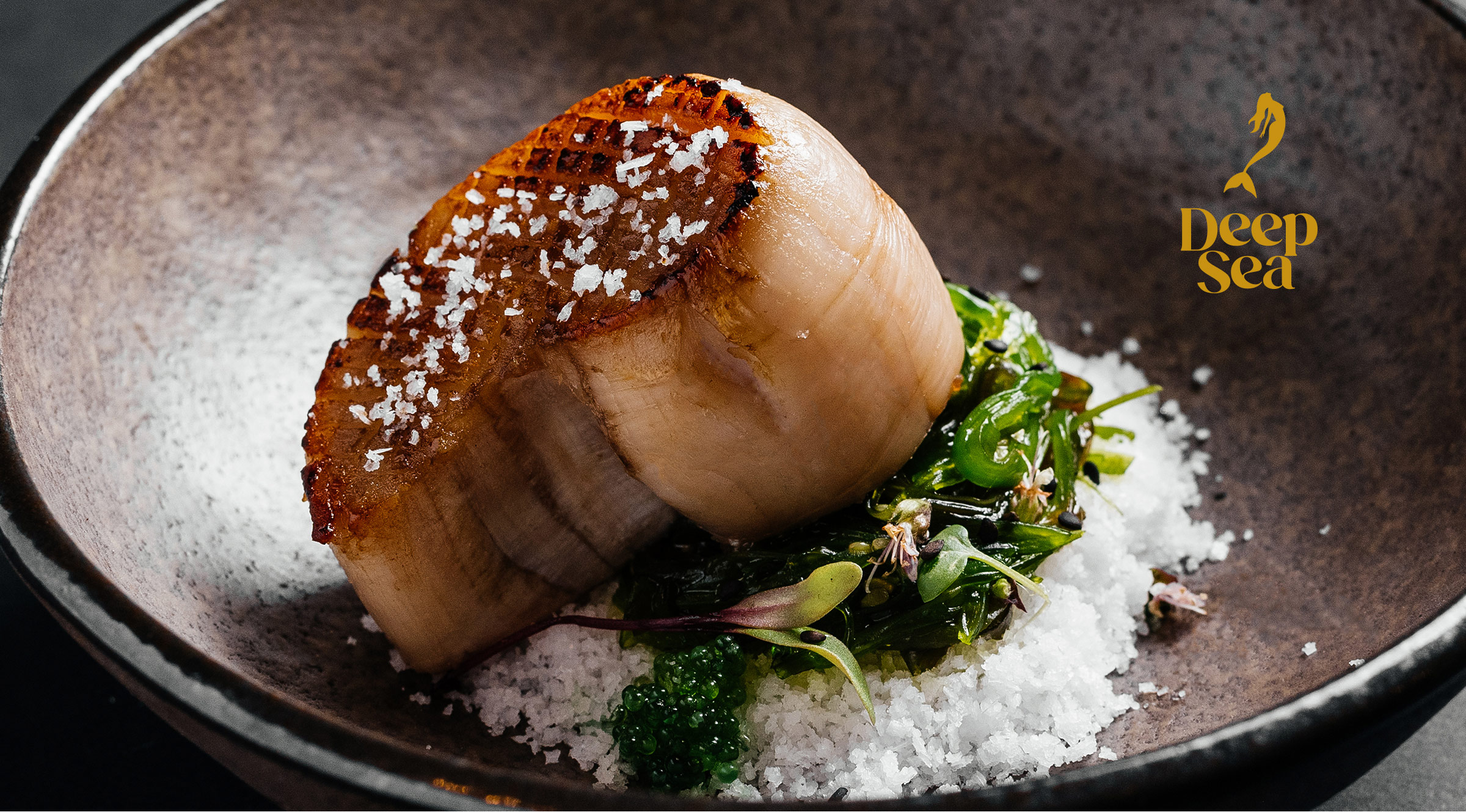 Deep Sea 海鹽美人魚logo設(shè)計與藍(lán)色波紋風(fēng)格包裝設(shè)計-上海logo包裝設(shè)計公司