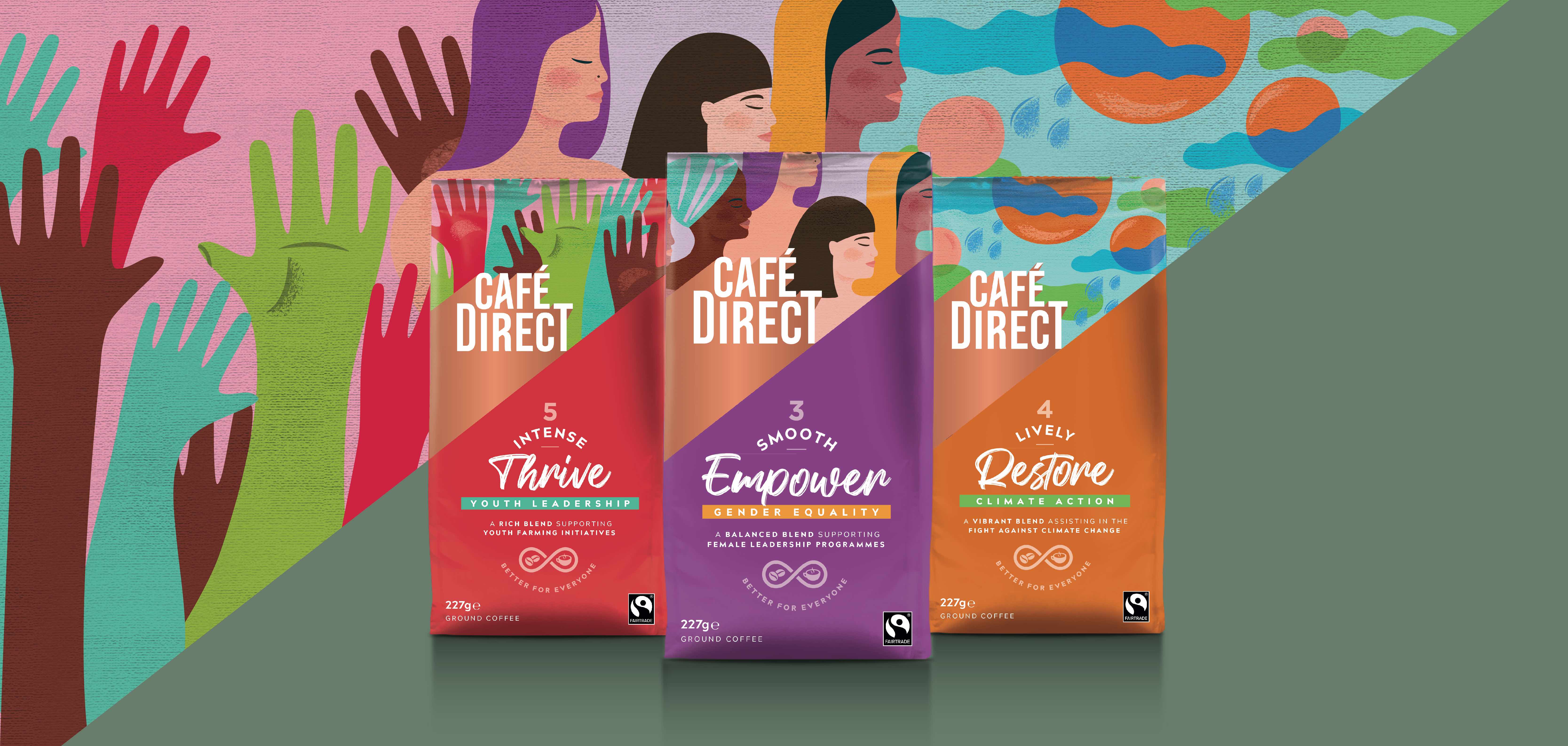 Cafédirect 袋裝咖啡包裝設(shè)計(jì)“斜版時(shí)尚年輕”風(fēng)格 Cafédirect 袋裝咖啡包裝設(shè)計(jì)“斜版時(shí)尚年輕”風(fēng)格