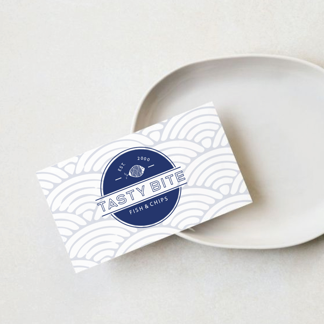 TASTY BITE 炸魚薯條餐廳餐飲品牌形象設(shè)計-logo&vi，輕松自由的設(shè)計感覺