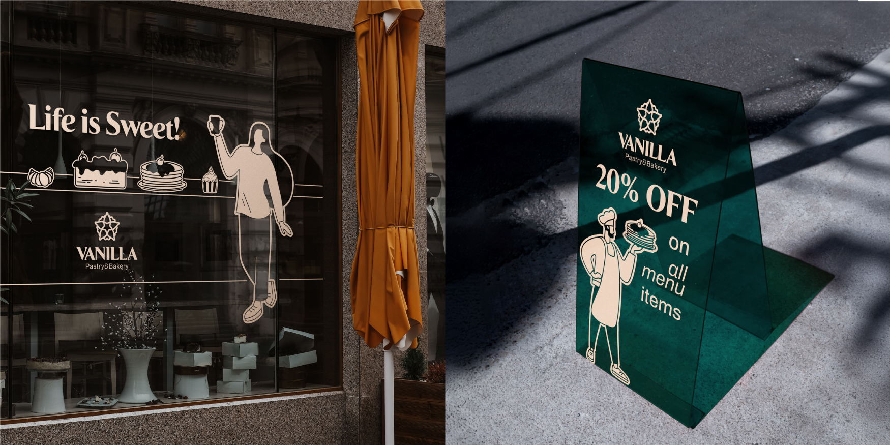 VANILA 面包店品牌形象logo設(shè)計(jì)與扁平插畫設(shè)計(jì) VANILA 面包店品牌形象logo設(shè)計(jì)與扁平插畫設(shè)計(jì)