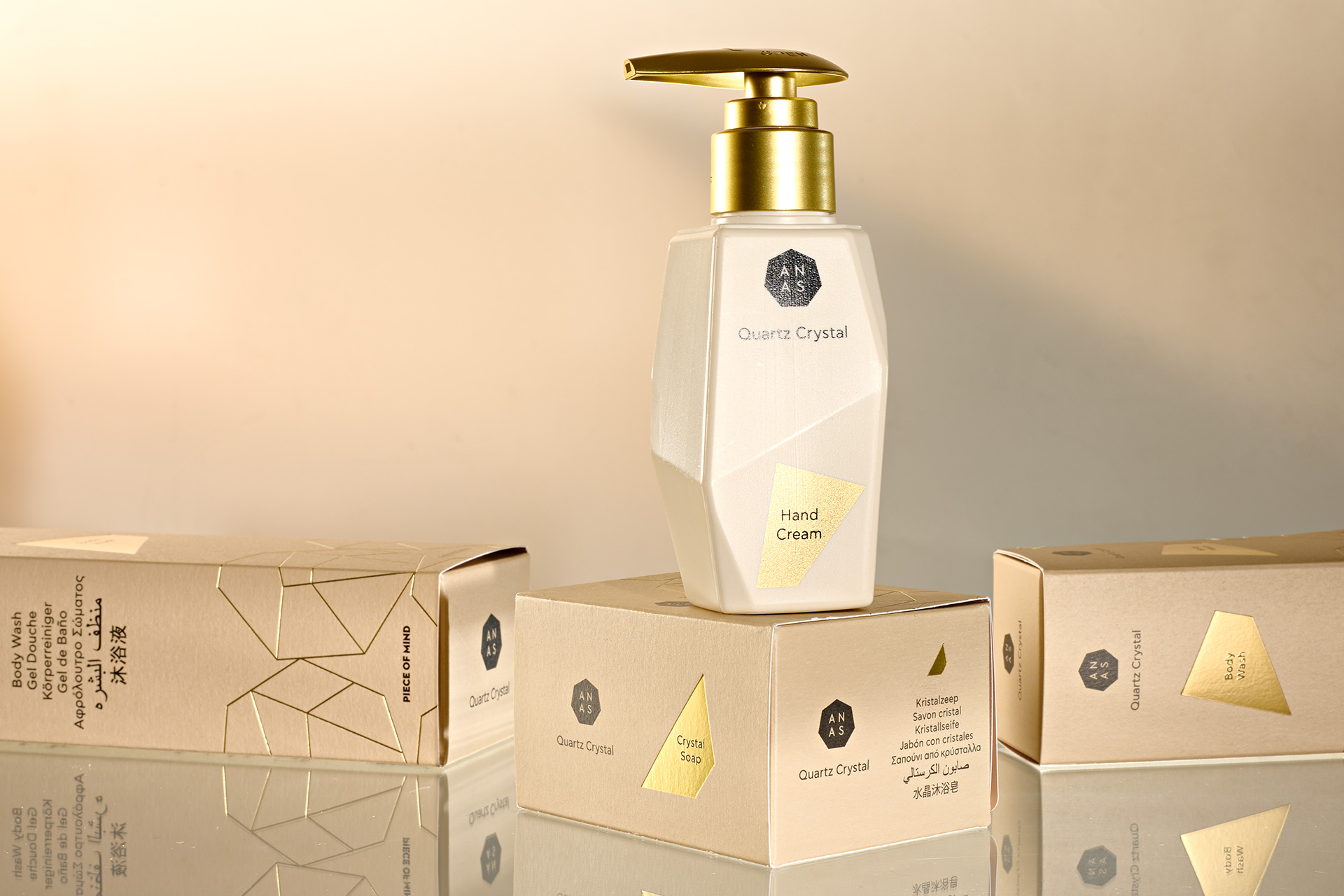 ANAS 化妝品金色包裝設(shè)計(jì),天然和精制水晶石英配方&設(shè)計(jì)元素 ANAS 化妝品金色包裝設(shè)計(jì),天然和精制水晶石英配方&設(shè)計(jì)元素