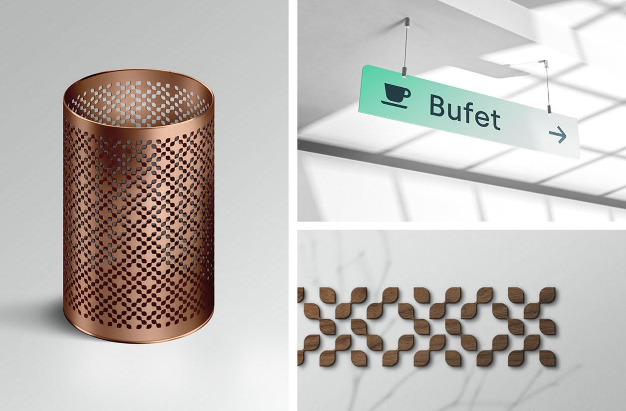 stMUH 圣馬丁大學(xué)醫(yī)院品牌視覺(jué)識(shí)別vi設(shè)計(jì)logo設(shè)計(jì)，葉子十字元素