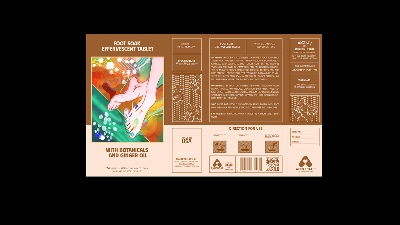 TABLETS 生姜精油泡騰片足浴包包裝設(shè)計(jì),虛實(shí)結(jié)合的腳部與草本插畫(huà) TABLETS 生姜精油泡騰片足浴包包裝設(shè)計(jì),虛實(shí)結(jié)合的腳部與草本插畫(huà)