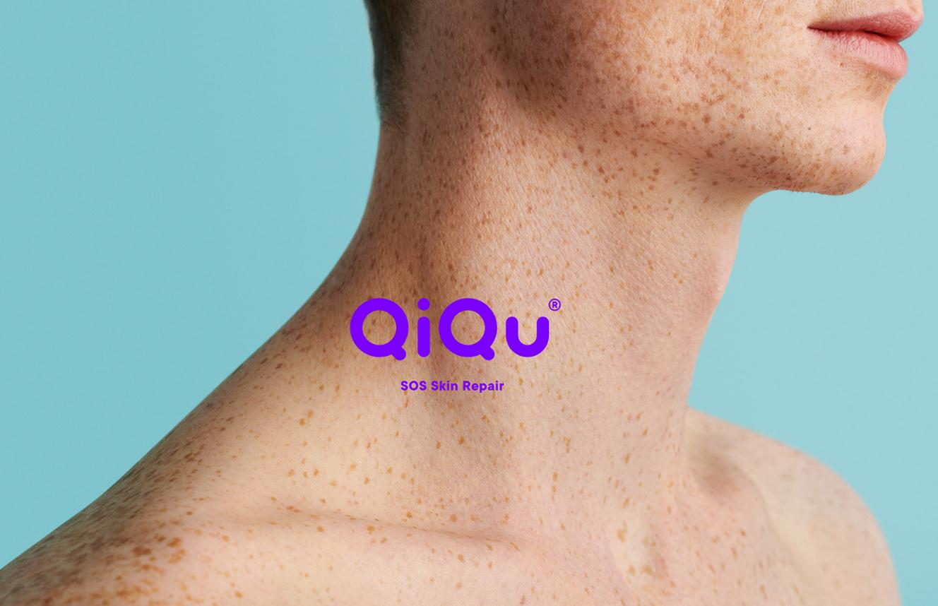 QIQU殼聚糖新型皮膚修復(fù)產(chǎn)品品牌策劃包裝設(shè)計，強烈對比色