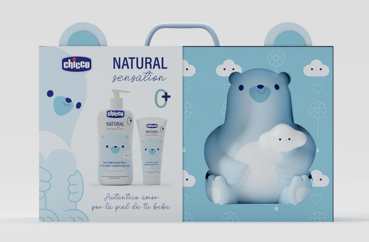 chicco嬰兒天然日化洗護(hù)產(chǎn)品“熊貓”吉祥物設(shè)計包裝設(shè)計