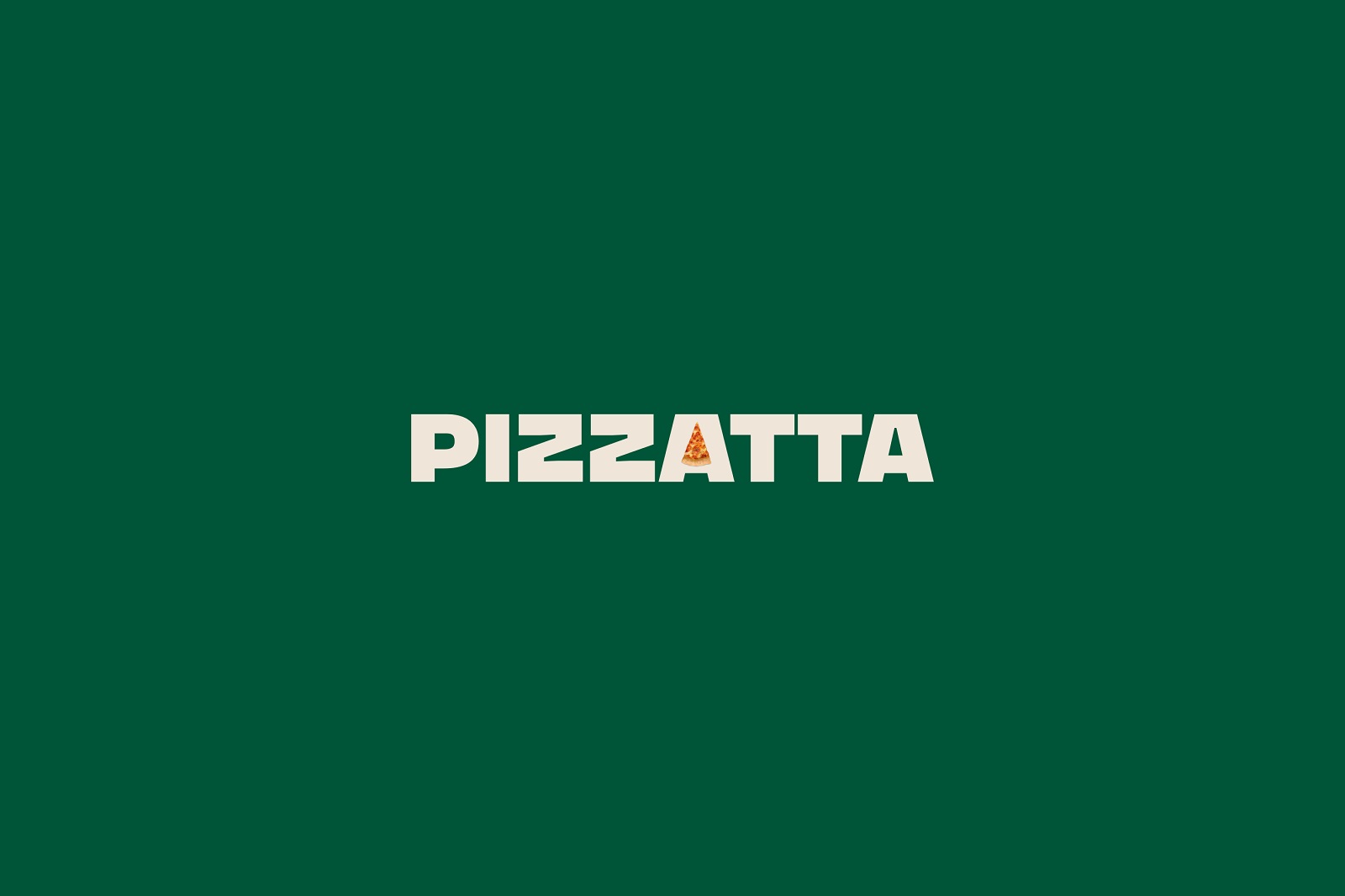 Pizzatta藝術插畫披薩品牌標志設計，傳遞活力和歡快氛圍