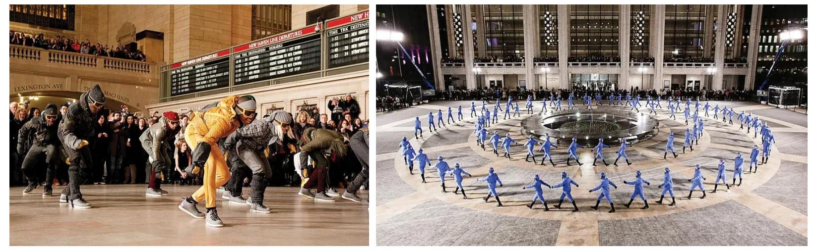 Moncler 在中央車站和林肯中心舉辦了時裝秀。來源：華爾街日報