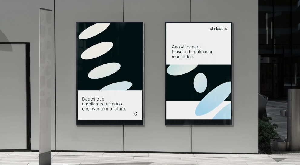 Circledata 數(shù)據(jù)分析公司logo設(shè)計品牌視覺形象vi設(shè)計。抽象橢圓形元素