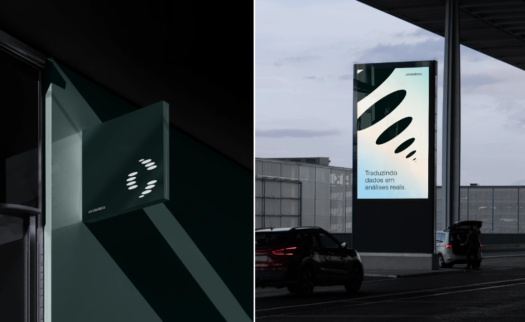 Circledata 數(shù)據(jù)分析公司logo設(shè)計品牌視覺形象vi設(shè)計。抽象橢圓形元素