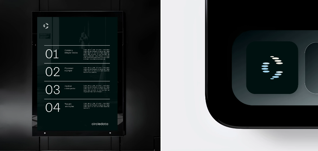 Circledata 數(shù)據(jù)分析公司logo設(shè)計品牌視覺形象vi設(shè)計。抽象橢圓形元素