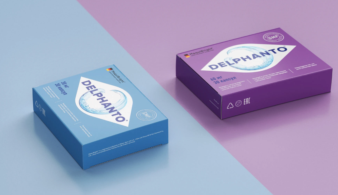 Delphanto眼睛視力健康眼藥膠囊藥品包裝設(shè)計(jì)，促進(jìn)自身淚液分泌-上海醫(yī)藥包裝設(shè)計(jì)公司