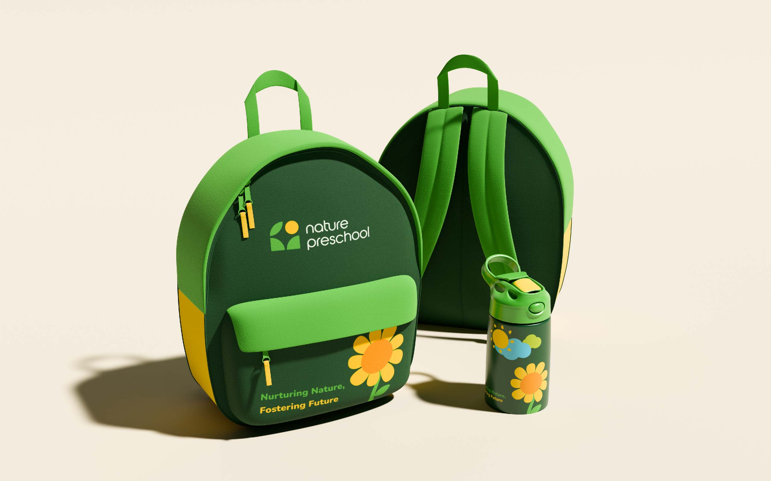 NaturePreschool 幼兒園品牌視覺形象vi設(shè)計“向日葵”元素 NaturePreschool 幼兒園品牌視覺形象vi設(shè)計“向日葵”元素