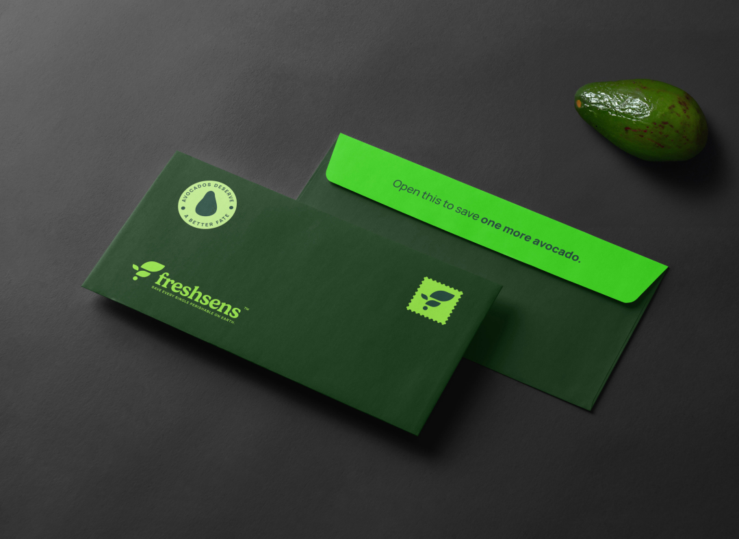 FreshSens農(nóng)業(yè)科技公司logo設(shè)計(jì)葉子元素