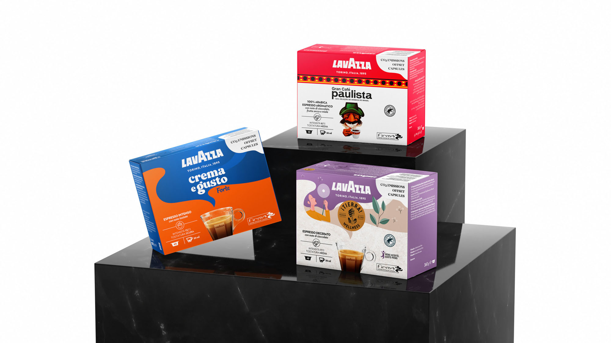 Lavazza Blue 膠囊咖啡包裝設計 Lavazza Blue 膠囊咖啡包裝設計