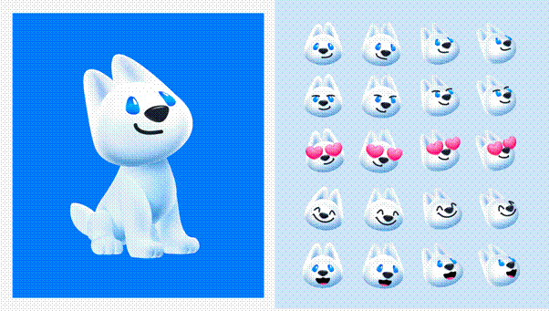 Mail 互聯(lián)網(wǎng)信息平臺品牌機器狗Byte科技吉祥物設(shè)計 Mail 互聯(lián)網(wǎng)信息平臺品牌機器狗Byte科技吉祥物設(shè)計