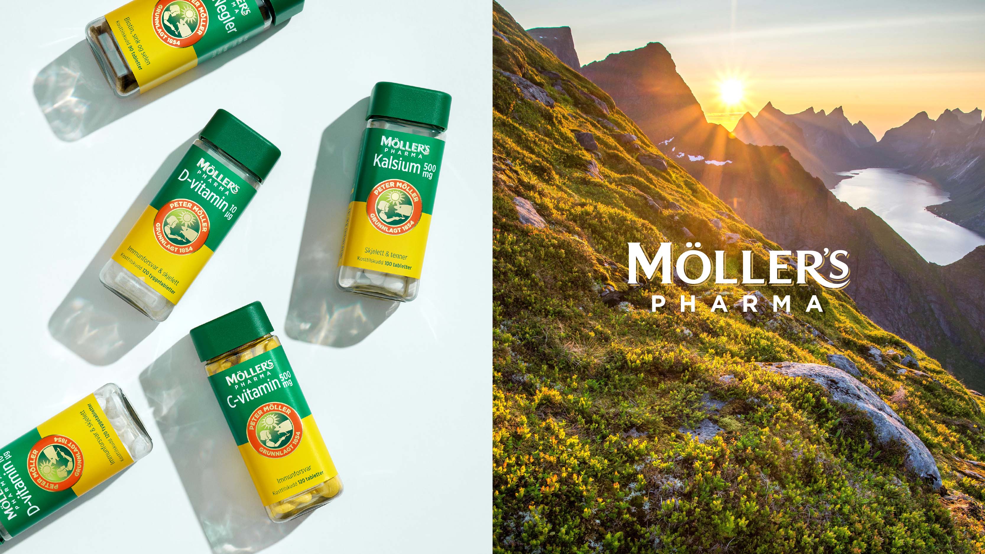 M?ller鱈魚肝油Omega-3保健品重新設計包裝，統(tǒng)一品牌風格，改變雜亂感覺