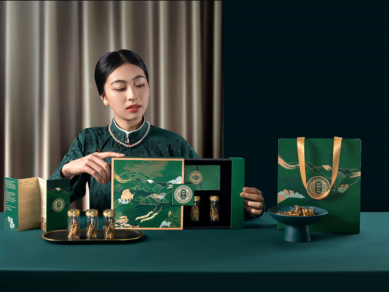 喜馬拉雅山冬蟲夏草套裝禮品禮盒包裝設(shè)計(jì)“自然山脈風(fēng)景”插畫 喜馬拉雅山冬蟲夏草套裝禮品禮盒包裝設(shè)計(jì)“自然山脈風(fēng)景”插畫