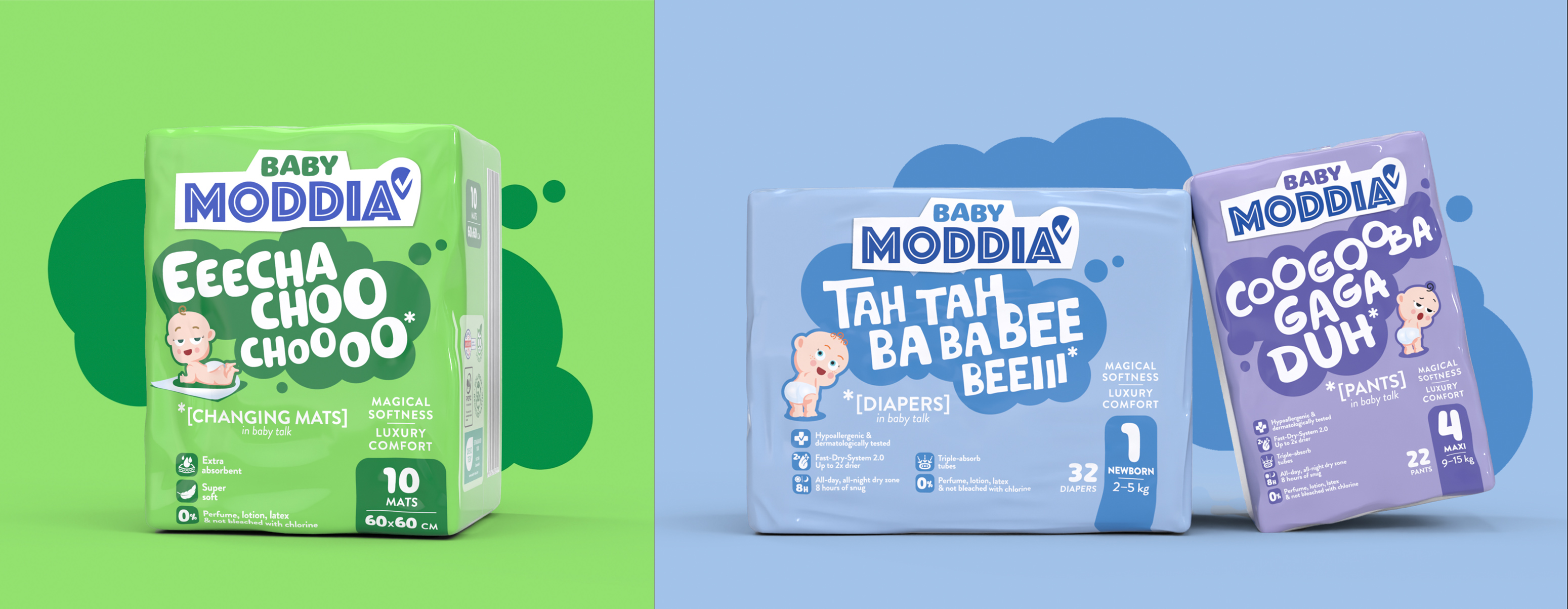 Baby Moddia嬰兒紙尿褲尿布包裝設(shè)計(jì)“寶寶兒語”創(chuàng)意-上海包裝設(shè)計(jì)公司