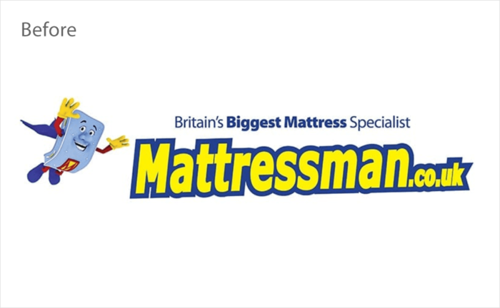 Mattressman英國(guó)最大在線電商床墊零售商品牌舊logo設(shè)計(jì)