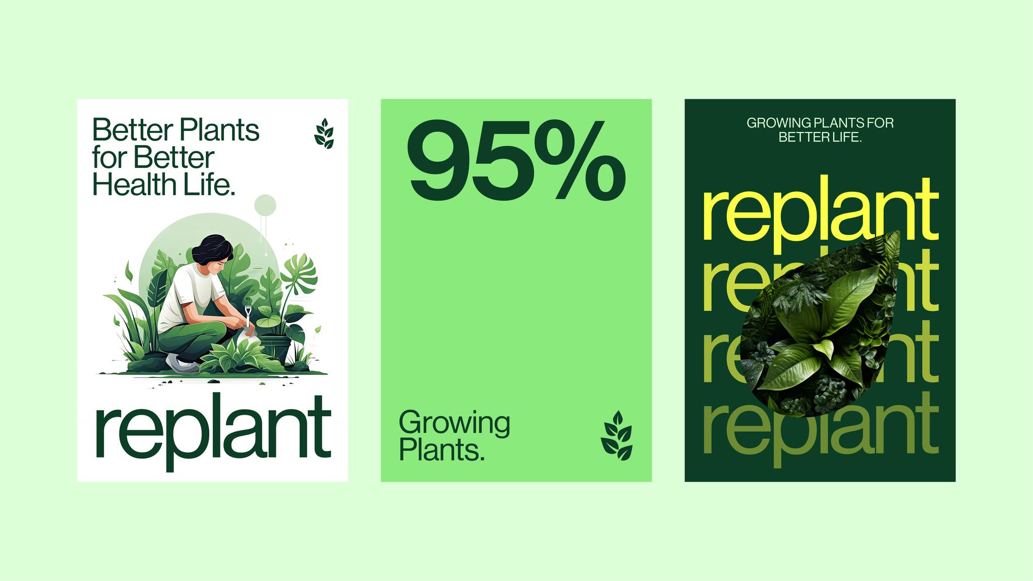 Replant 有機再生農(nóng)業(yè)技術(shù)品牌形象logo設(shè)計vi設(shè)計“自然葉子” Replant 有機再生農(nóng)業(yè)技術(shù)品牌形象logo設(shè)計vi設(shè)計“自然葉子”