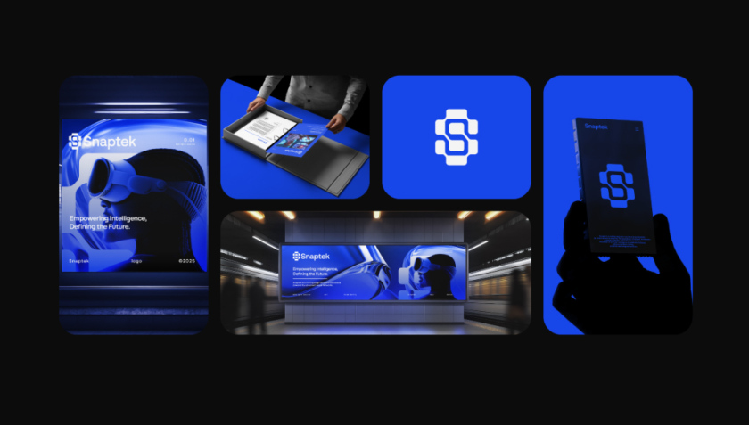 Snaptek 人工智能尖端科技品牌S字母logo設(shè)計(jì)vi設(shè)計(jì),藍(lán)色科技風(fēng) Snaptek 人工智能尖端科技品牌S字母logo設(shè)計(jì)vi設(shè)計(jì),藍(lán)色科技風(fēng)