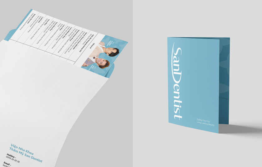 SanDentist 美容牙科品牌形象vi設計,清新風格突出安全與美麗 SanDentist 美容牙科品牌形象vi設計,清新風格突出安全與美麗