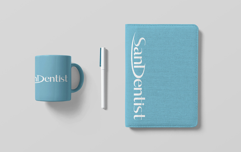 SanDentist 美容牙科品牌形象vi設計,清新風格突出安全與美麗 SanDentist 美容牙科品牌形象vi設計,清新風格突出安全與美麗