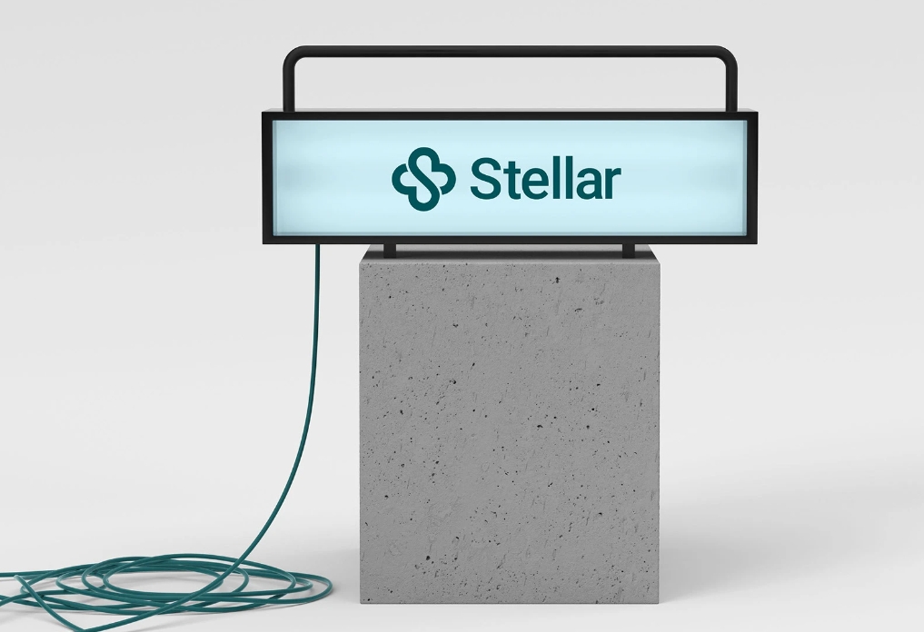 Stellar 醫(yī)院logo設(shè)計vi設(shè)計，融合多個醫(yī)療元素-上海logo設(shè)計公司