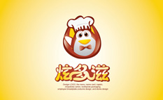 炫多滋時尚快餐餐飲炸雞LOGO設(shè)計-上海餐飲LOGO設(shè)計公司