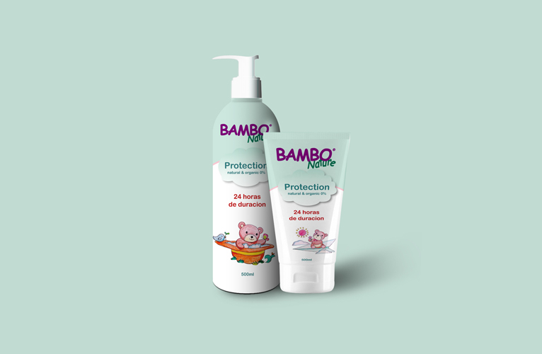BAMBO班博熊寶寶嬰兒護(hù)膚品包裝設(shè)計嬰兒沐浴露防曬霜包裝設(shè)計