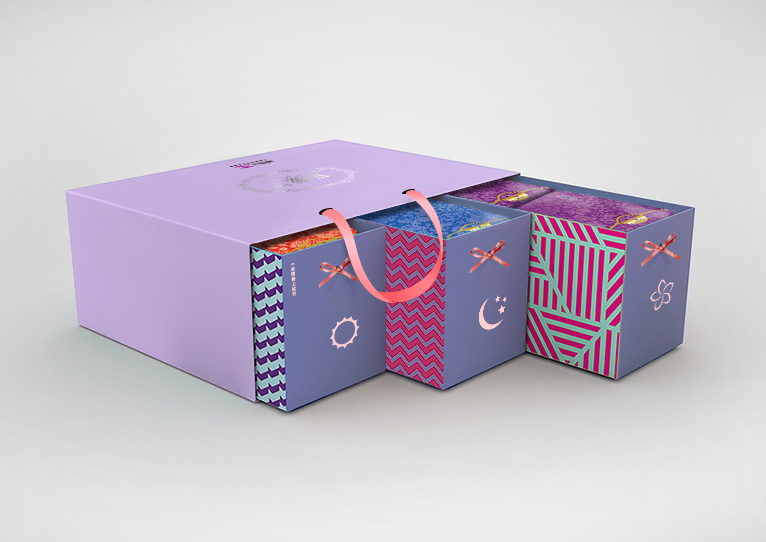 樂媛衛(wèi)生巾套裝禮盒包裝設(shè)計-可用作收納盒二次再利用包裝設(shè)計