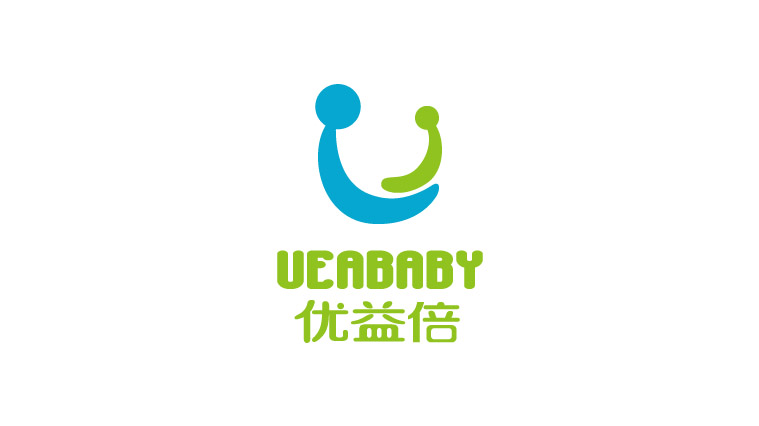 UEABABY優(yōu)益倍嬰兒護膚品品牌命名、logo設(shè)計-上海嬰童logo設(shè)計公司2