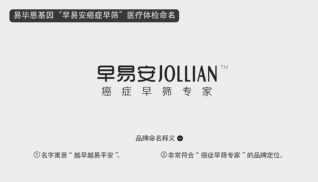 易畢恩基因“早易安癌癥早篩”醫(yī)療體檢命名