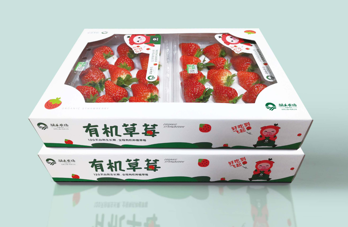 涌禾農(nóng)場有機草莓品牌全案策劃設計“草莓豬”IP吉祥物設計