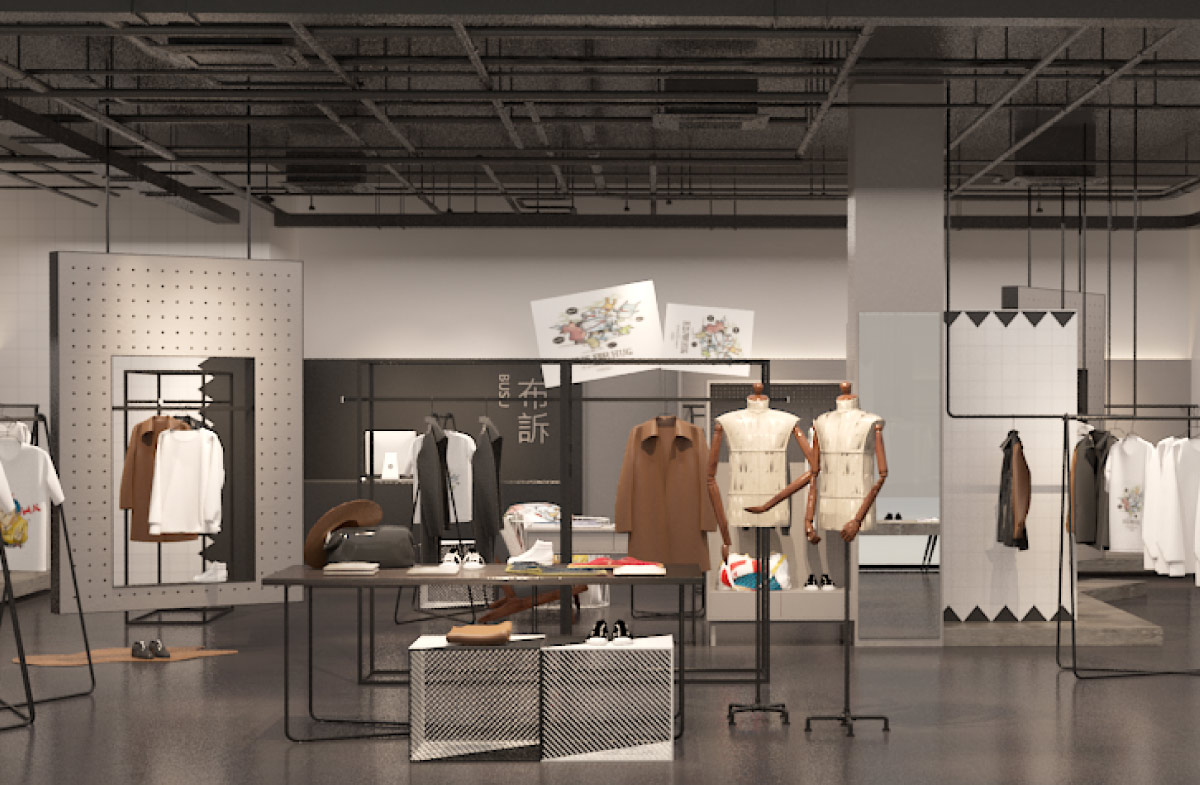 BUSU布訴休閑服裝品牌“快時(shí)尚“店鋪空間設(shè)計(jì)